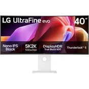 LG Monitor 40U990A-W 40/IPS,zakrivljen,21:9/5120x2160/120Hz/5ms GtG/HDMIx2,DP,USB,Thunderbolt