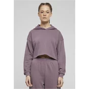 Womens cropped hoodie Terry Hoodie purple