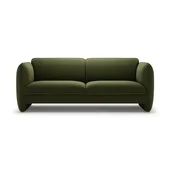 Zelena žametna sedežna garnitura 204 cm Georgia – Micadoni