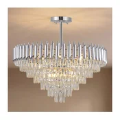BRILAGI - Pritrdjen lestenec ECLIPSE 12xE14/10W/230V premer 78 cm srebrna