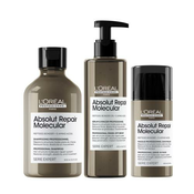 LOréal Professionnel Absolut Repair Molecular Professional Shampoo set: šampon 300 ml + serum za lase 250 ml + maska za lase 100 ml za ženske