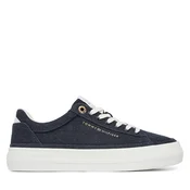 Tommy Hilfiger Tenis superge Th Foxing Platform Washed Canvas FW0FW09172 Modra