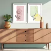 Wallity Dekorativne uramljene slike, 38x53cm, 2 komada, Šarene