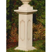 Casa Padrino Baroque Pillar Sand/Beige 34 x 34 x H. 80 cm - Magnificent Garden Pillar in Baroque Style - Garden Decoration Stone Pillar - Baroque Garden & Terrace Decoration Accessories