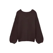 VERO MODA Pulover VMMAYBE temno rjava