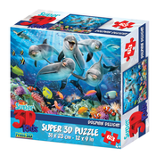 Prime 3D Super 3D puzzle Dolphin Delight 63 dela 31x23cm 70826