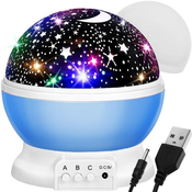 USB projektor Master Star nocno svjetlo 360 plavo