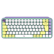 Tipkovnica LOGITECH POP Keys, mehanska, brezžična, US Layout, USB, bluetooth, zelena