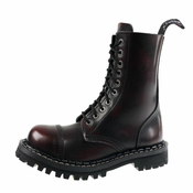 Usnjen škorenj unisex - STEADY´S - STE/10_bordo/black