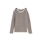 TOM TAILOR Pulover rjava / bela
