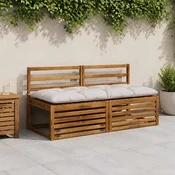 vidaXL Blazina za klop VIANEN 100% poliester Bela 140 x 60 x 12 cm