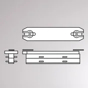 Molto Luce Linearni priključek za vodilo Volare, 70 mm - krom - Kovina