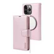 Maska na preklop Hanman Miny Mag Case za iPhone 14 Pro Max roze.