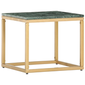 Stolic za kavu zeleni 40x40x35 cm pravi kamen mramorne teksture