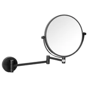 X-ROUND BLACK stensko kozmetično ogledalo, dia. 200 mm, obojestransko, črno mat - Črna - 230x280x430 mm - Sapho - X-ROUND - 24 - Medeninasti - 300 - Kozmetično ogledalo - Krožni - 230 - 280 - 430 - According to recommendation - 14