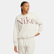 Nike W NSW PHNX FLC OS LOGO CREW, ženski pulover, bijela FN3654