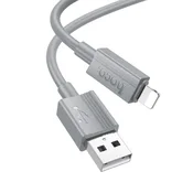 Hoco USB-A–Lightning kabel Hoco, 2,4 A, 1 m, X107, siv