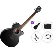 Cort SFX-ME Premium SET Black Satin Elektroakustična jumbo