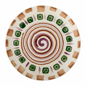 Zeleni/smeđi desertni tanjur od kamenine o 20,5 cm Shama – Bloomingville