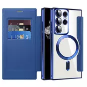 Etui SmartMag Book z Magsafe tehnologijo in RFID denarnico za Samsung Galaxy S22 Ultra - blue
