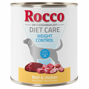 Rocco Diet Care Weight Control govedina in piščanec - Varčno pakiranje: 24x800 g