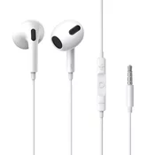In-ear slušalice Baseus Encok H17 s kablom 1.1.m, mikrofonom i upravljacem na kablu - 1.2m - bijele