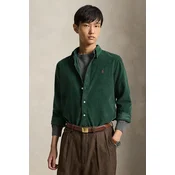 Polo Ralph Lauren Srajca 710853123500 Temno zelena Custom Fit