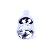 Gardj Europe MyLove Toys – Srebrni analni čep Jewellery – prozoren