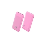 Powerbank Adda Collins PB-001-LP, Fusion powerbank, 10000mAh, Micro USB i Type-C ulazi, 2xUSB-A izlazi, 12W, roza PB-001-LP