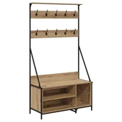 vidaXL vidaXL Stojalo za oblačila s polico Umetni hrast 100 x 41 x 184 cm, (5000091187)