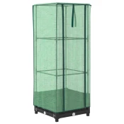 shumee vidaXL Visoka greda s prevleko za rastlinjak videz ratana 40x40x123 cm