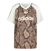 ADIDAS ORIGINALS Majica SNAKE PRINT SATIN bež / kremna / rjava / čokolada