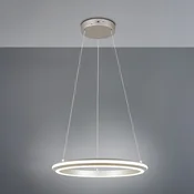 Trio Lighting LED viseča svetilka Amador, O 45 cm, nikljevo barva, kovina, CCT - Dnevna soba/jedilnica - Sodobni - nikelj