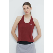 Sportski top Salewa Lavaredo Hemp Cropped za žene, boja: bordo