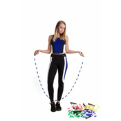 Skakalna vrv, biserna, modra/bela 240 cm VINEX
