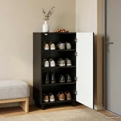vidaXL Omarica za čevlje 48 x 38 x 87,5 cm Konstruiran les Črna