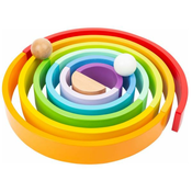 Legler Small Foot Lesena sestavljanka Rainbow XL