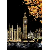 shumee Magic Scratch Card Big Ben Tower London 40x28 cm