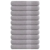 Vidaxl Brisače FROGN 10 kosov sive 100x200 cm 360 g/m2