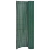 vidaXL Dvostranska vrtna ograja 90x400 cm zelena