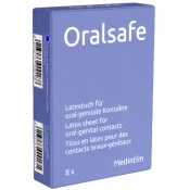Oral Safe Single: Strawberry, 8 latex-sheets