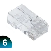 RJ45 konektor UTP cat6 100kom. ( RJ45-017 )
