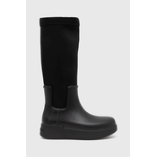 Gumene cizme Calvin Klein Rain Boot Wedge High za žene, boja: crna