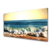 tulup.si Stenska plošča za kuhinjo Ocean beach landscape 140x70 cm