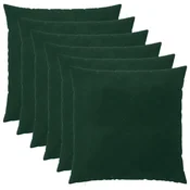 vidaXL Prevleka za blazino 6 pcs HEERLEN Temno zelena 65 x 65 cm Žamet