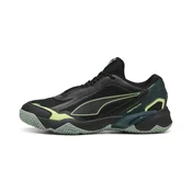 PUMA Solarstrike 4 Handball Shoes, Shoes, Black/Green Terrain/Fizzy Light, 38