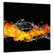 shumee STEKLENA PLOŠČA ZA KUHINJO 60x65 Fire