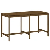 Vidaxl Vrtna miza medeno rjava 203,5x90x110 cm trdna borovina