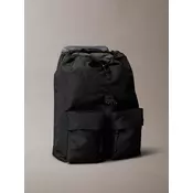 Nahrbtnik Calvin Klein Bold Flap Backpack LV04D3270G Črna
