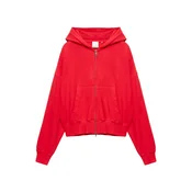 Pull&Bear Jopa na zadrgo rdeča